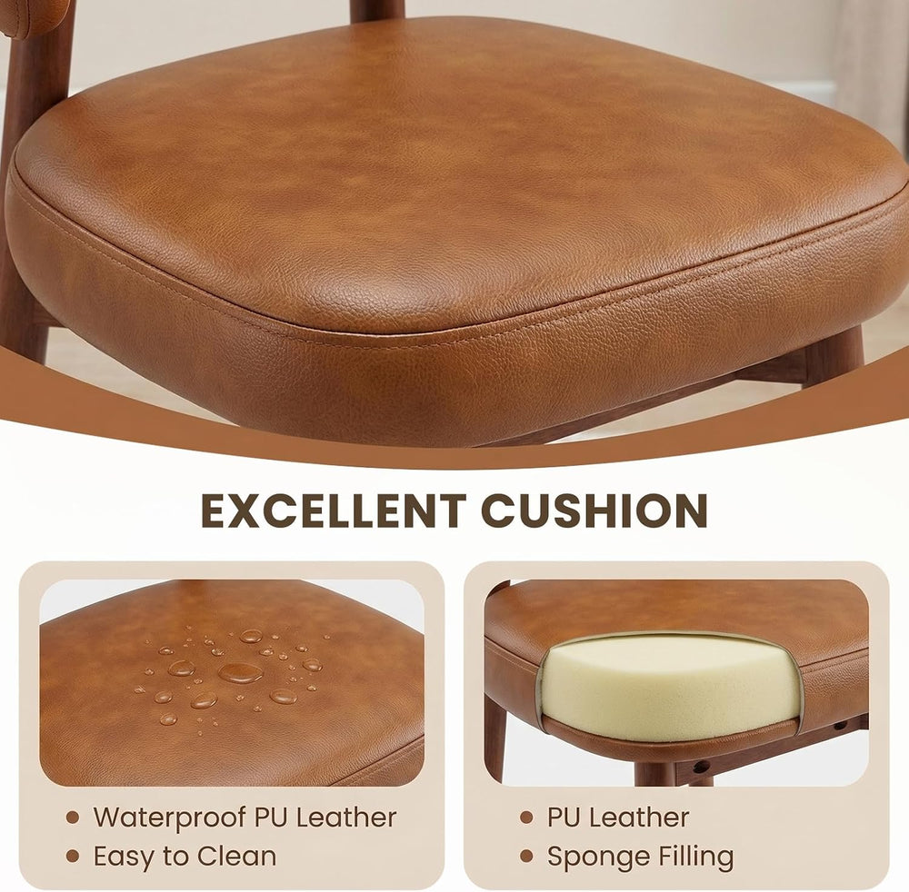 MALOL Wooden Dining Chairs Set of 2, Modern Upholstered Dining Room Chair, PU...