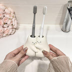 Ceramic Toothbrush Holder for Bathroom, Cute Tooth Brush Holders for Bathroom Countertop Home Office Table Decor