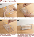 Hair Accessories Organizer for Girls, Clear Acrylic Hair Tie Organizer, or Headband, bows，Cute Small Stackable Storage Drawer Container Caddy Box for Bathroom Vanity Countertop