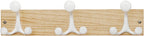 SKOLOO 17-Inch Natural Wood Coat Rack Wall Mount with 3 Triple Hooks - Ideal for Family Entrances, Classrooms, and Pet Supplies Storage - Perfect Coat Hooks for Wall