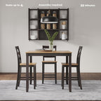 Signature Design by Ashley Gesthaven Casual Counter Height Dining Table and 4 Bar Stools, Set of 5, Light Brown & Dark Brown