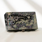 Mother of Pearl Jewelry Organizer box - Handmade Large Wooden Box Romantic Anniversary Birthday Gifts for women (Crane)