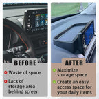 Muslogy for 2025 2024 2023 Pilot Dash Storage Tray Insert Behind Screen Center Console Organizer Interior Accessories Compatible with Honda Pilot 2023-2025 Sport EX-L TrailSport Touring Elite(Black)