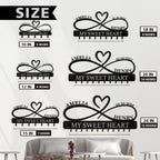 Personalized Key Holder Wall Mount, Custom Couple's Name Key Holder for Wall, Love Shape Wedding Couple Gifts, Metal Key Rack Coat Rack, Key Rack Organizer for Bedroom Hallway Decor