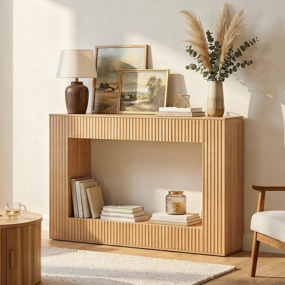MAHANCRIS Modern Console Table, 47.2'' Entryway Table with Storage, F...