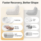 High-end Quality Compressed Bean Bag Chair, Togo Chair Beanbag Sofa, Fireside Chairs with High Resilience Foam Soft Comfy Jacquard Fabric Ergonomic Non-Slip Design for Living Room, Bedroom, Resort