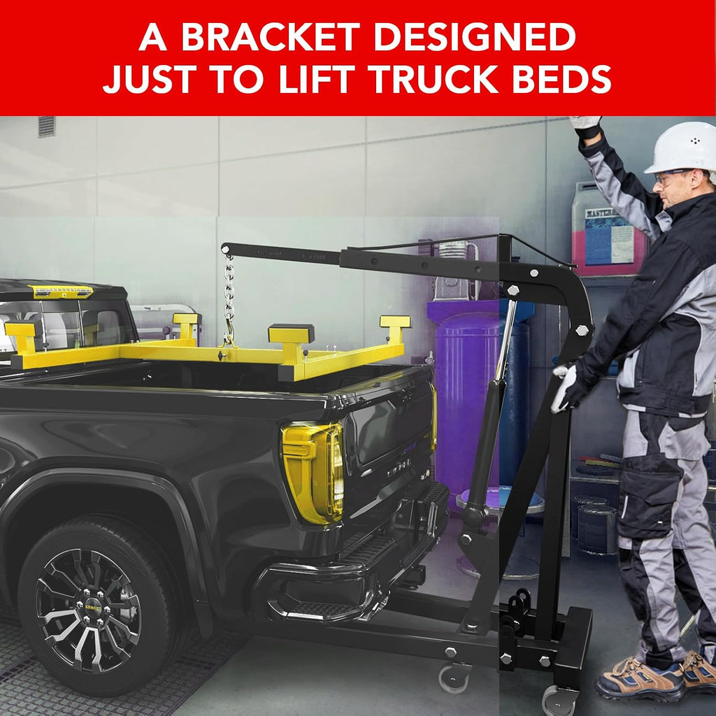 GarveeTech Truck Bed Lifter Box for Pickups Trucks, Heavy-Duty Truck Bed Lift Support 800 LBS Weight Capacity and Capacity Works On Beds, Yellow