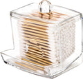 Tbestmax 10oz Qtip Holder Dispenser Big Clear Bathroom Organizer Accessories Decor for Storage-Qtips Cotton Ball Holder Apothecary Jars, Cotton Swabs, Floss Container