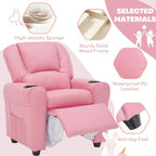 Candy Kids Reclining Chair Leather Recliner Sofa Push Back Toddler Youth Children Child Ages 1-6