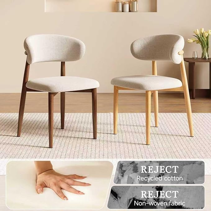 Dining Chairs Set of 6 for Kitchen Dining Table Mid Century Modern Farmhouse ...