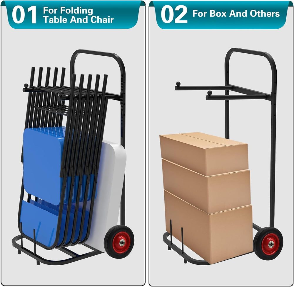 Folding Chair and Table Cart,Small-Sized Chair Storage Cart,200LBS Capacity