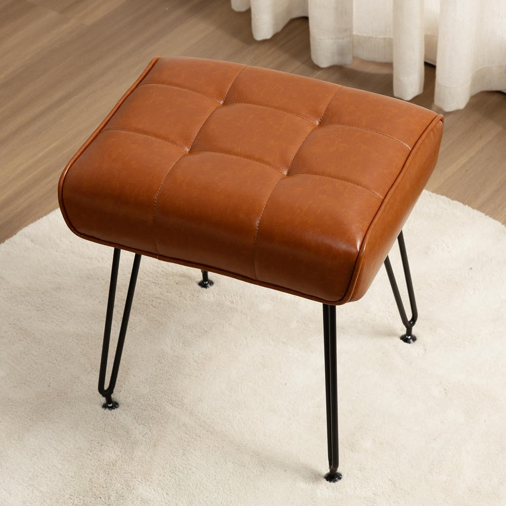 EBENCHICO PU Leather Vanity Stools, Vanity Stool Chairs for Makeup | Faux Lea...