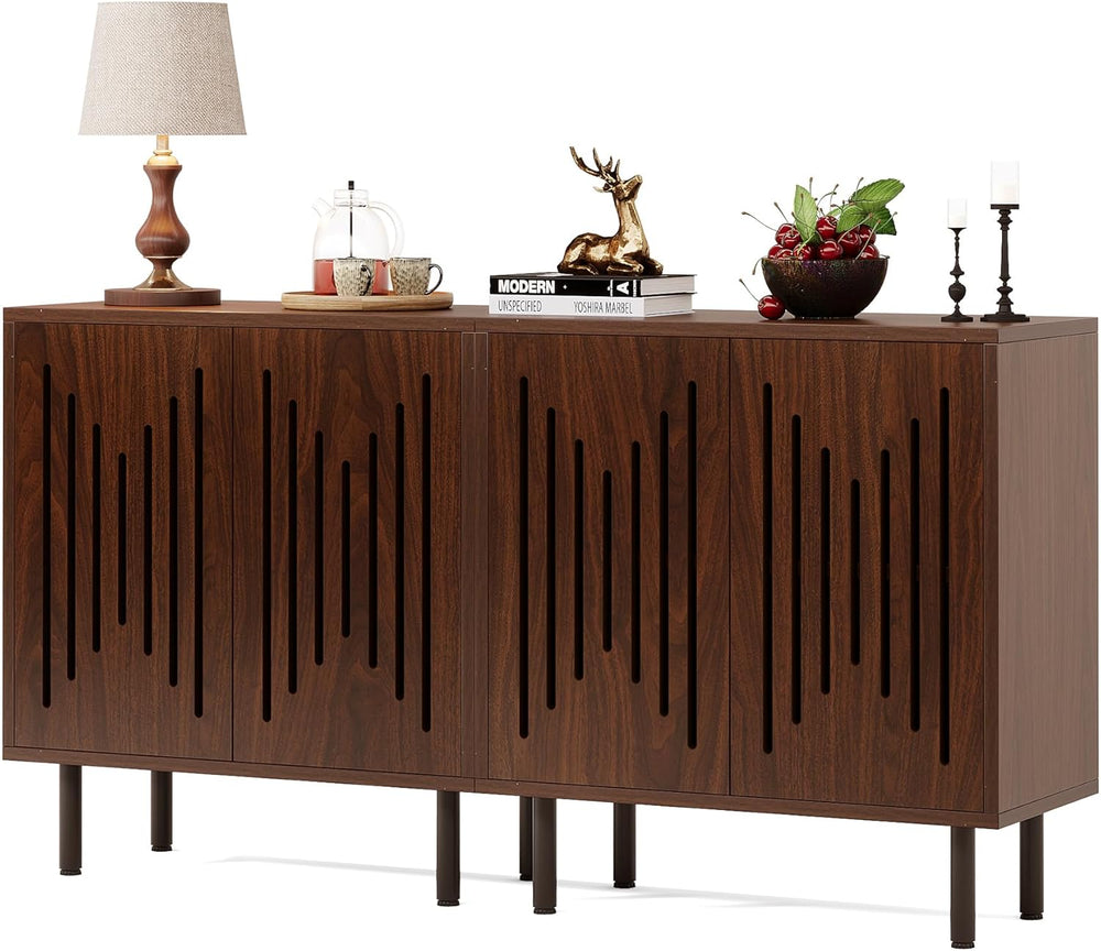 Tribesigns Set of 2 Sideboard Buffet with Storage, 59" Sideboard Cabinet