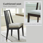 Signature Design by Ashley Galliden Urban Upholstered Armless Dining Chair, Set of 2, Black & Light Gray