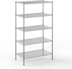 24" Deep x 42" Wide x 74" Height Wire Shelving Kit | 5-Tier | NSF Commercial Storage Rack Unit