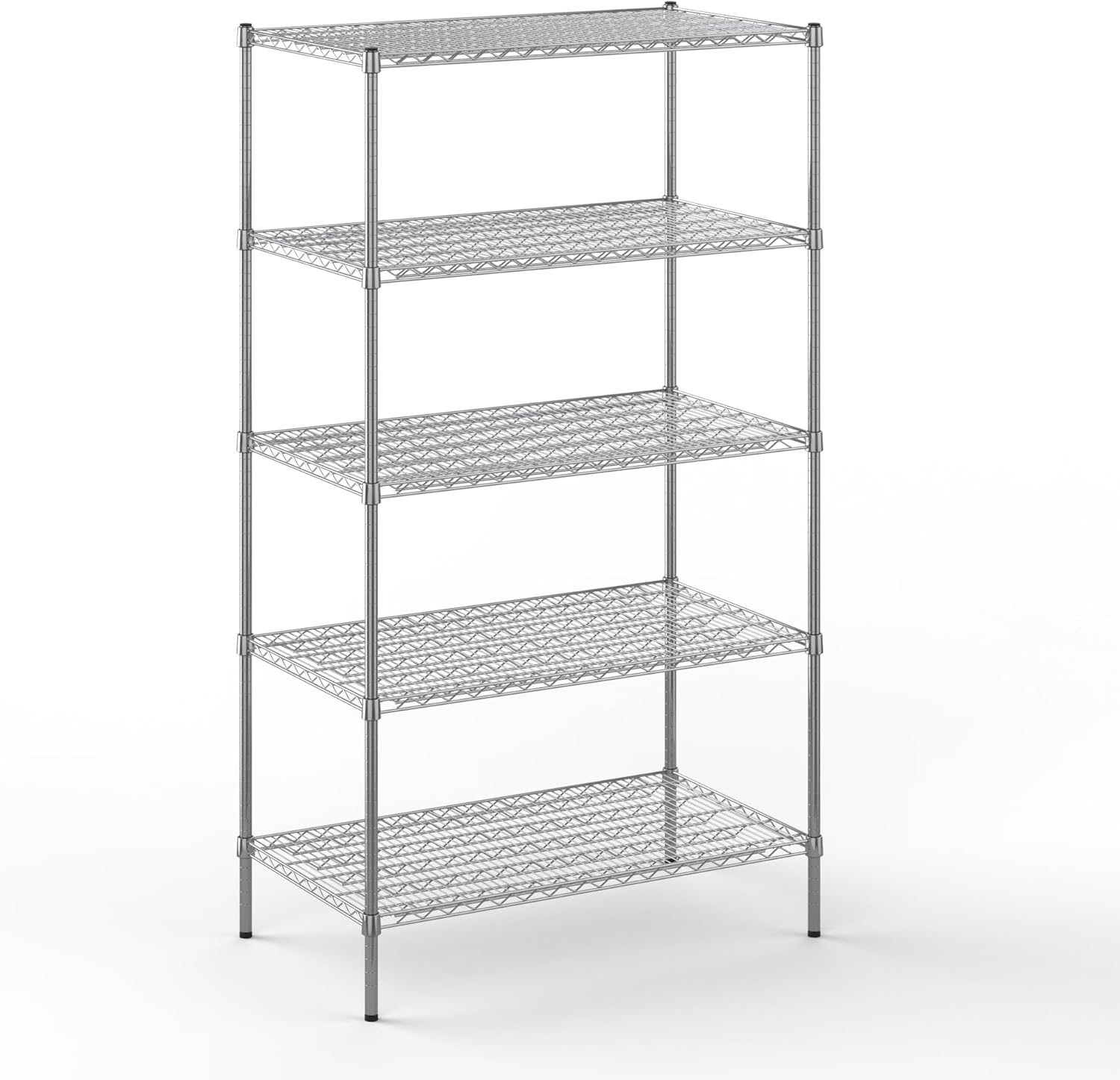 24" Deep x 42" Wide x 74" Height Wire Shelving Kit | 5-Tier | NSF Commercial Storage Rack Unit