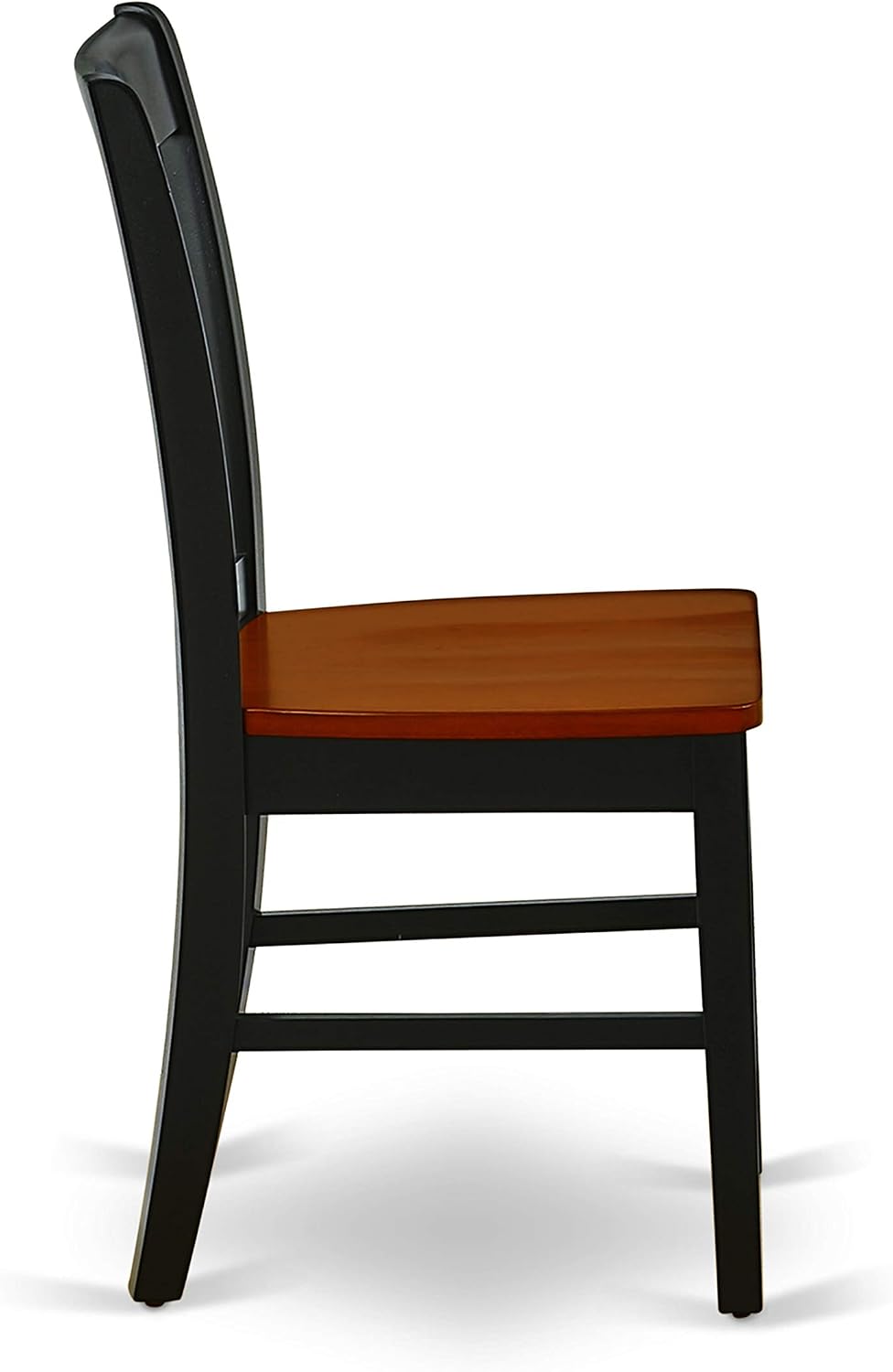 East West Furniture NFC-BCH-W Norfolk Dining Chairs - Slat Back Wood Seat Kit...