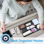 Desk Drawer Organizer, Office Drawer Divider Organizer Tray with 6 Compartments, Metal Mesh Desktop Organization and Accessories for Stationery Makeup Kitchen Toolroom School ＆ Office, 11x6.1x1.38 in