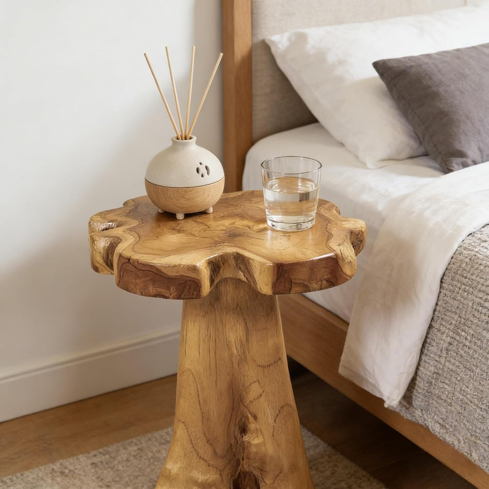 Greenage Solid Teak Wood Plant Stand 15.5" x 15.5" x 19.5" H |...