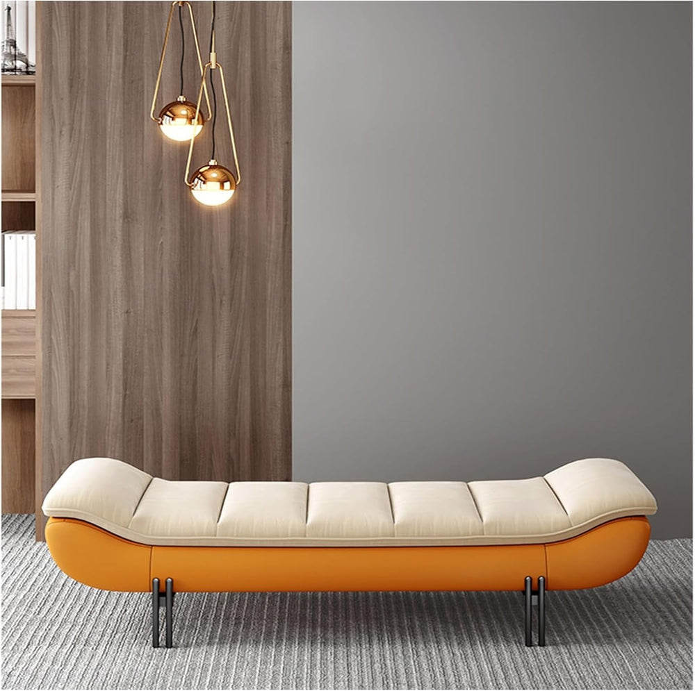 Modern Leathers End of Bed Bench for Bedroom,Upholstered Storage Ottoman Entr...