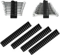 80 pcs Modular Wrench Organizers for Tool Drawers - Wrench Rack with Metric & SAE Labels, Perfect Tool Storage Holder. Gift for father, brother and boyfriend (No Magnet, Black)
