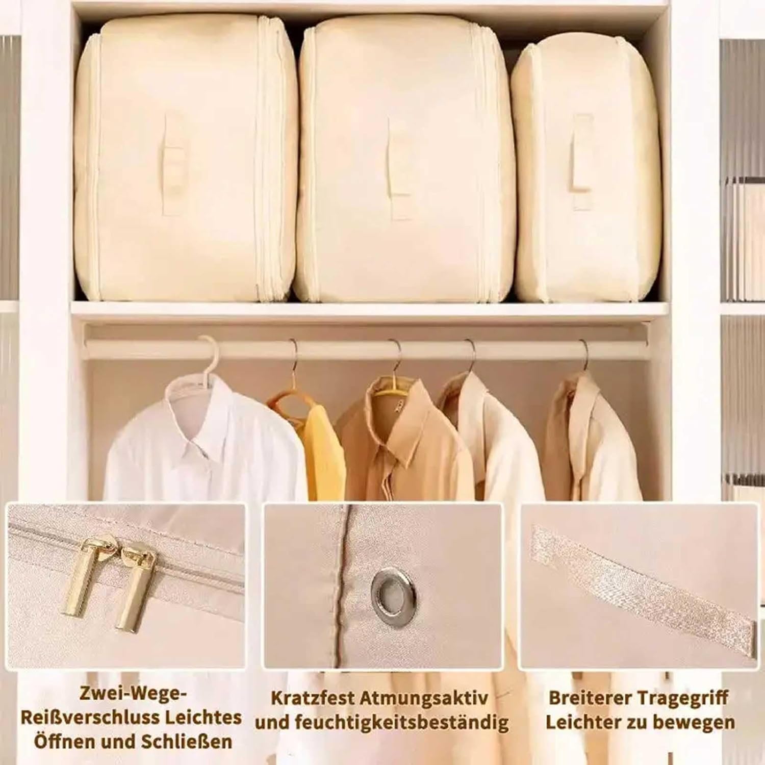 2PCS Ultra Space Saving Self Compression Organizer,Dustproof And Moisture-Proof Compression Storage Bag For King/Queen Comforters, Pillows, Bedding/Quilt, Blanket, Duvet (White, X-Large)