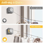 Retractable Clothesline Indoor, Non-Sagging Outdoor Clothes Line retracting,13.8 Ft Heavy-Duty Clothes Drying Laundry Line,Wall Mounted Stainless Steel Line（Grey）