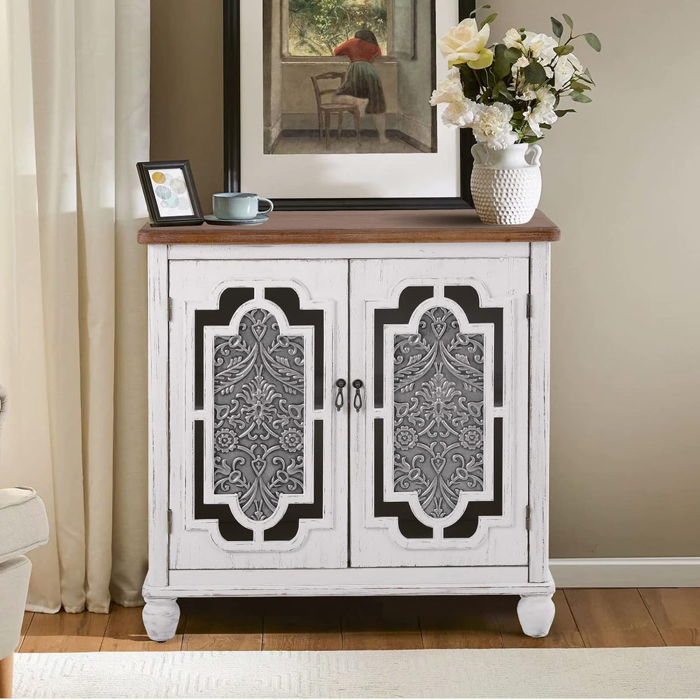 Accent Cabinet with Doors, Entryway Storage Buffet Cabinets