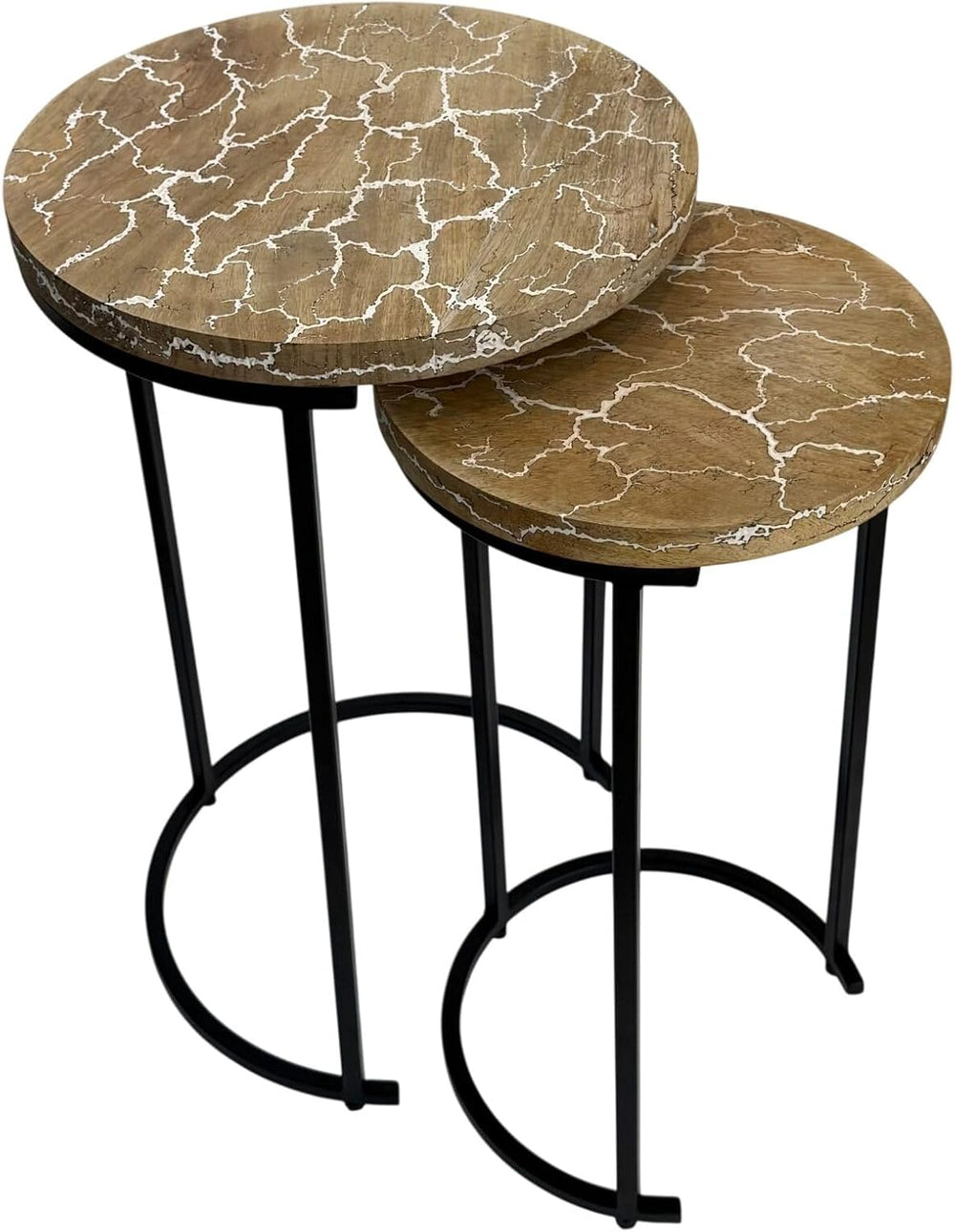 Carolina Chair & Table Electra Round Nesting Accent Table Set - Mango Woo...