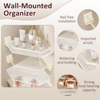 EVERZONE Shower Corner Caddy, 2 Pack 12" Brushed 304 Stainless Steel Organizer for Bathroom,Kitchen & Balcony, Floating Shower Wall Shelf Bath Basket Rack Heavy Duty 2 Pack (Gold,Acrylic)