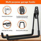 42 Pack Garage Hooks with Anti-Slip Coating Heavy Duty Wall Mount Hooks for Garage Storage and Hanging Hoses Bike Garden Tools Ropes etc
