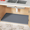 Under Sink Mat, 28"x22" Under Sink Mats for Kitchen, Silicone Waterproof Under Sink Liner, Sink Cabinet Organizer Tray with Drain Hole