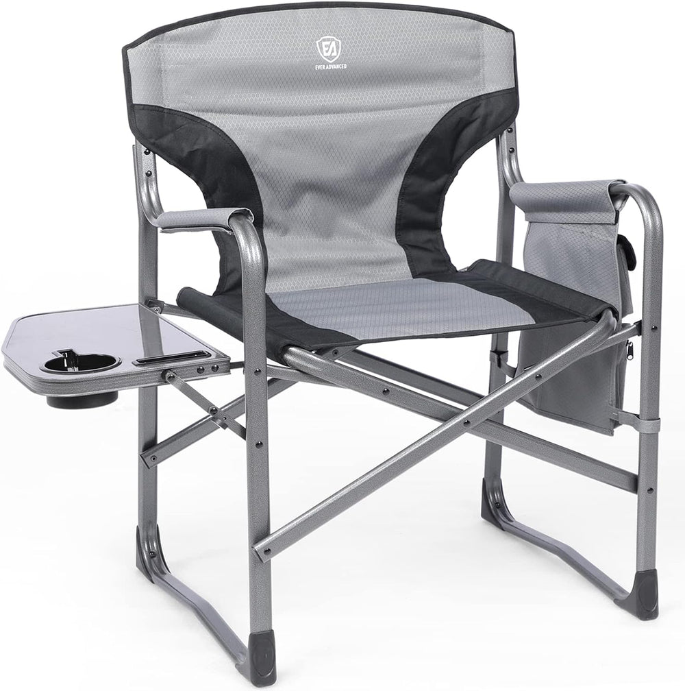 EVER ADVANCED Lightweight Aluminum Director Camping Chair, 350 lb Capacity