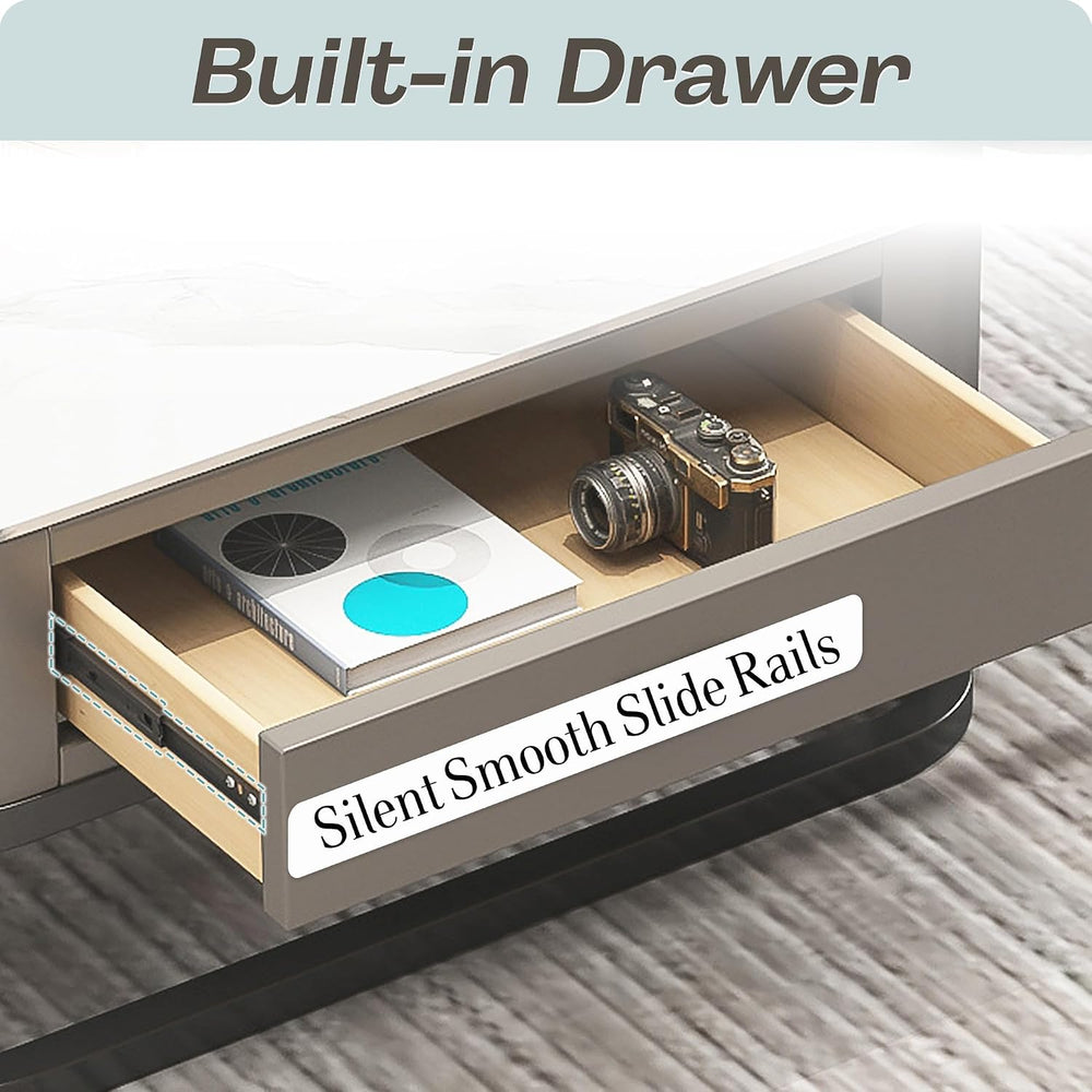 Square Coffee Table Set of 2, Nesting Table End Table, Modern Side Table for ...