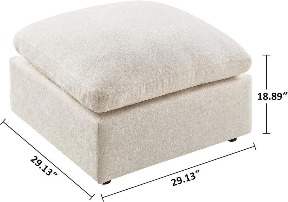 VANOMi Upholstered Square Modular Ottoman for Modular Sectional Sofa, Ottoman...