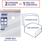 Shrink-Pak Space Bags Vacuum Storage Bags for Bedding Jumbo Compression 3 Pack Clear for Comforters Blankets (3 Jumbo/Bedding Solo)