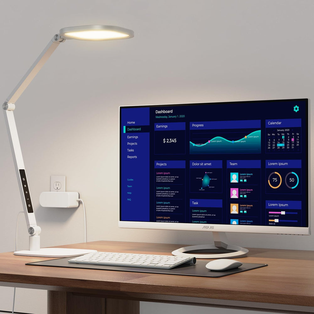 LitONES LED Desk Lamp for Home Office, Soft Edge-lit Design - Modern Style