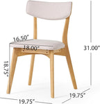 Christopher Knight Home Abraham Mid-Century Modern 7 Piece Dining Set with A-Frame Table, Light Beige + Natural Oak