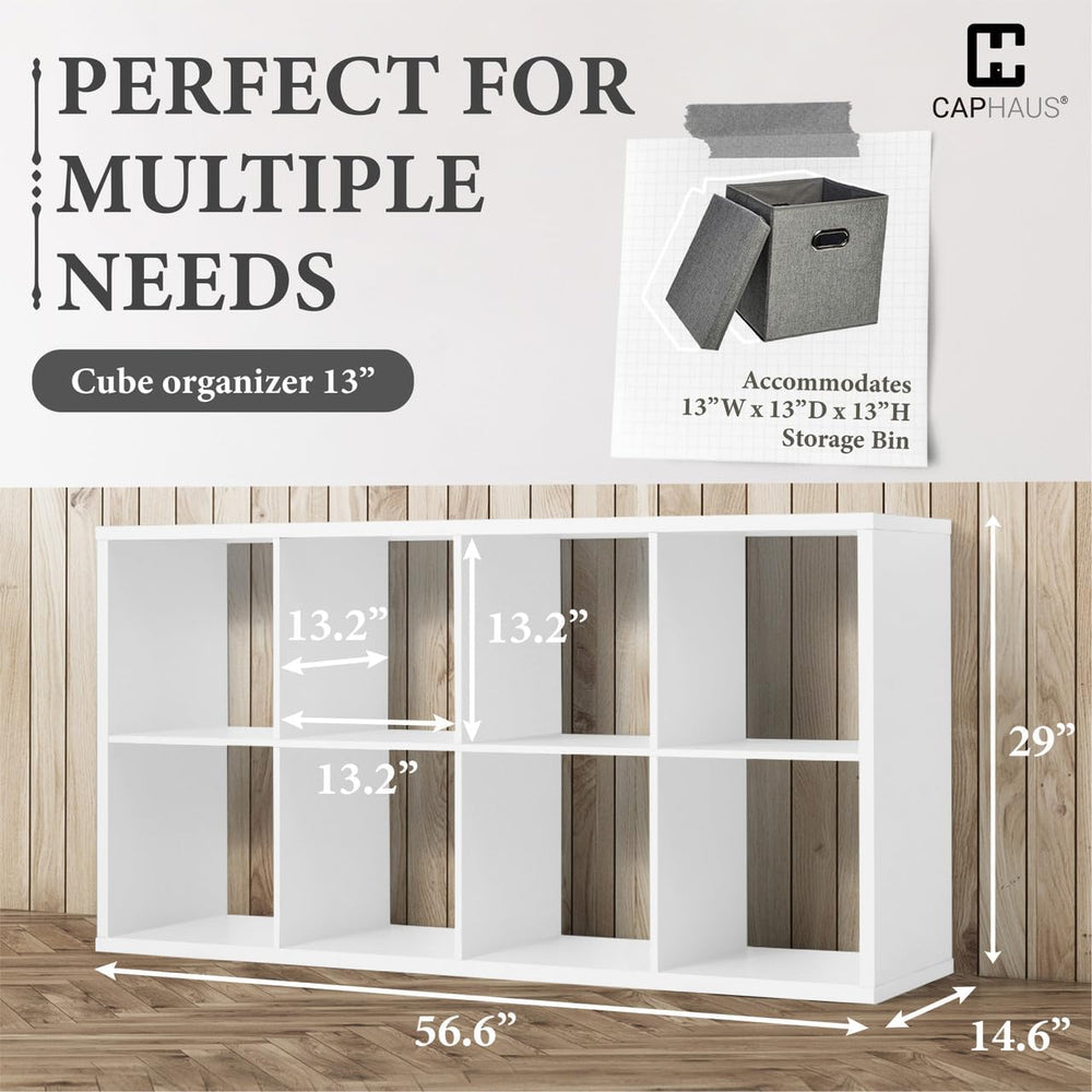 CAPHAUS Sturdy Room 13-Inch Cube Storage Organizer Shelf, with Extra Thick Ex...