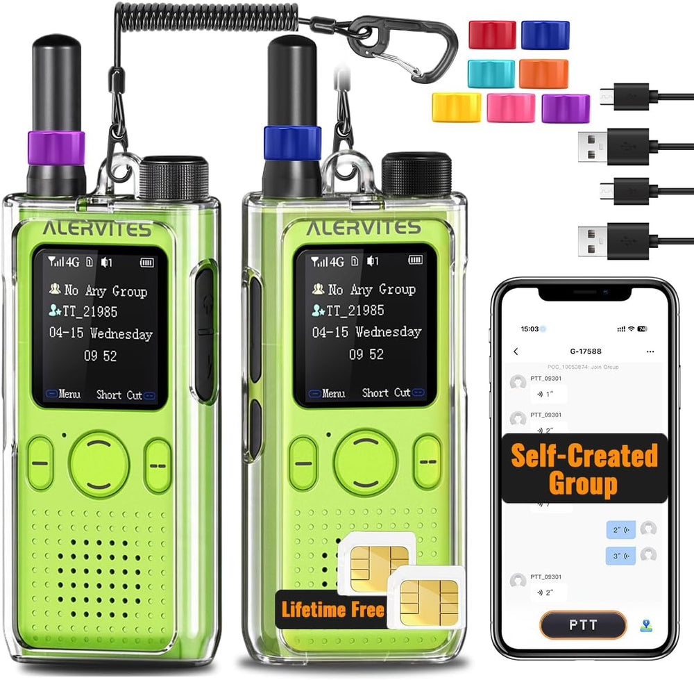 Lifetime Free Rapid Walkie Talkies Unlimited Range PoC Radios, 5000+ Miles Gl...