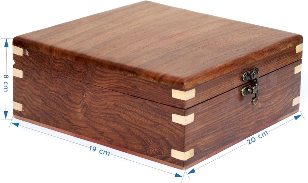 Wooden Watch Box for Men & Women, Watch Organizer & Display Case, Premium Long-Lasting Watch Holder for Storage, Elegant Gift for Watch Collectors (Wood Top, 6 Slots)