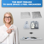 8-Pack Vacuum Storage Bags for Packing - Strong Vacuum Space Bags for Clothes - Premium Space Saver Quality - Size 28" x 20"