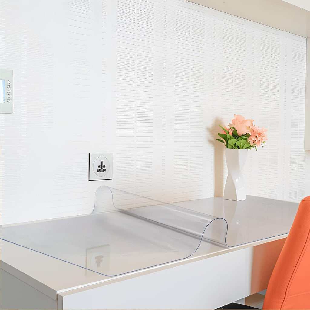 Vicwe Clear Table Cover Protector, 36 x 72 Inch Table Cover, Anti-Scratch | 1.5 mm Thick Clear Table Protector, Waterproof, Heat-Resistant, Easy to Clean, for Dining Room Table,Writing Desk