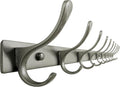 SKOLOO Coat Rack Wall Mounted - 10 Hooks, Heavy Duty, Stainless Steel, Metal Wall Hanger, Sturdy Coat Hooks for Hanging Coats, Jacket, Clothes, Hat, Matte Grey
