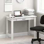 Furinno Jaya Writing Desk with Drawer, White