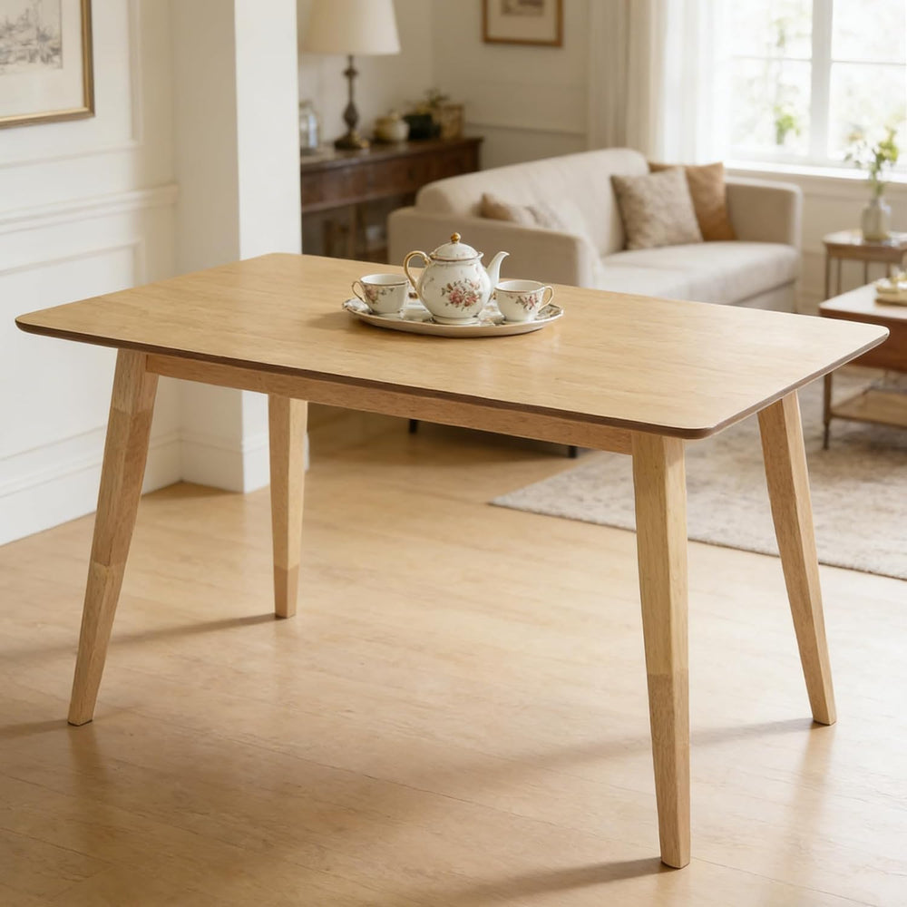 FSC Certified Wood Dining Room Table, 51in Small Rectangular Kitchen Table Sp...