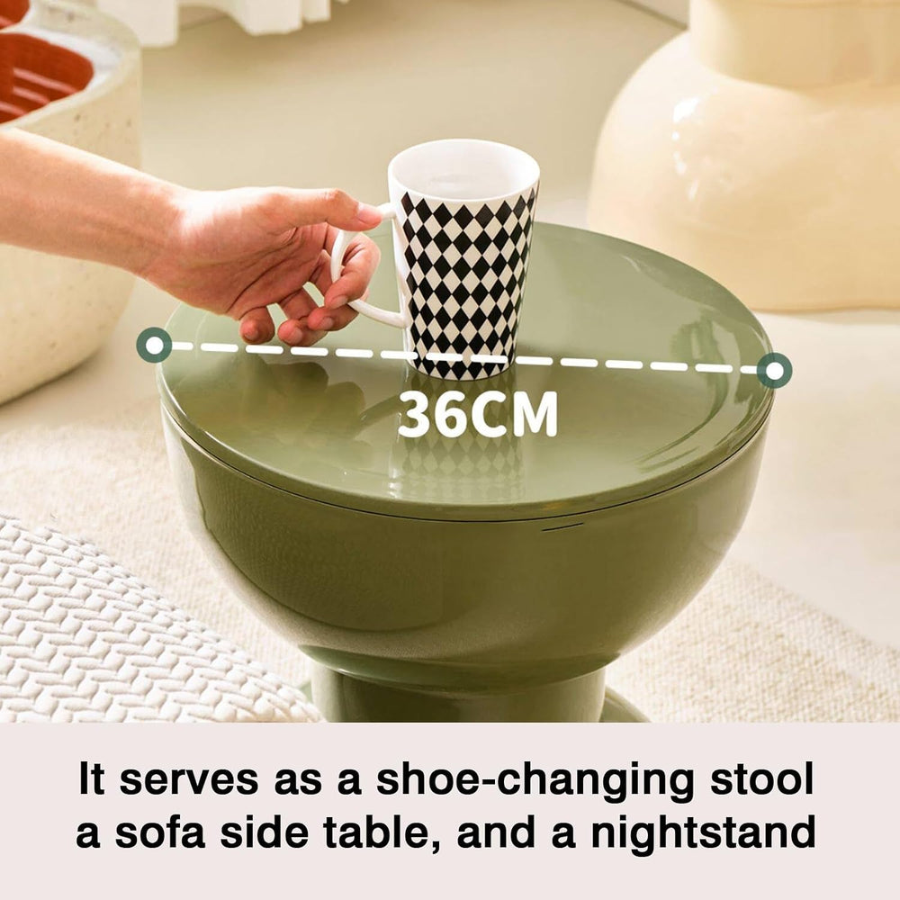 Versatile Low Stool/Side Table: Suitable as a Shoe-Changing Stool, Small Roun...