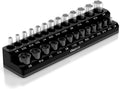 Olsa Tools Magnetic Socket Organizer | 1/4-Inch Drive | SAE | Black | Holds 26 Sockets | Professional Quality Tools Organizer