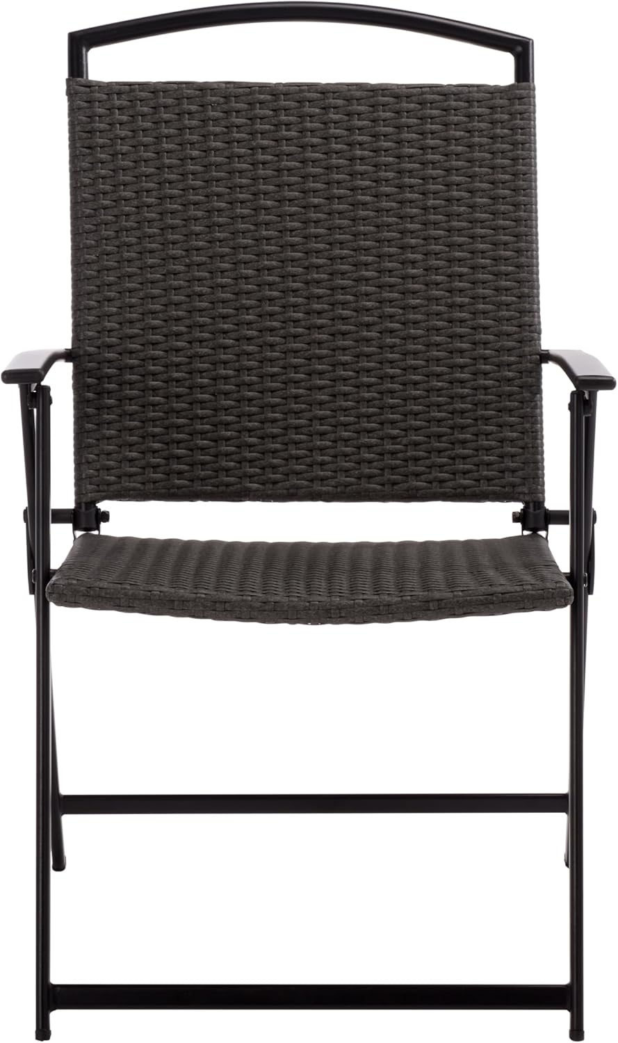 SAFAVIEH Outdoor Patio Furniture Collection – Dory Rattan Weave Folding Chair...