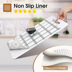 Beautysaid Shelf and Drawer Liner for Kitchen Cabinet, Non Adhesive Non Slip Shelf Paper Waterproof Washable Thickened for Dresser Pantry Shelve Bathroom Protector Liner(Plaid,23.6 in x 10 FT)